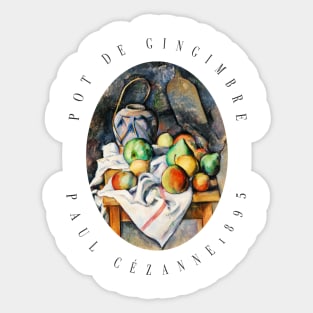 Ginger Jar by Paul Cezanne Painting Sticker